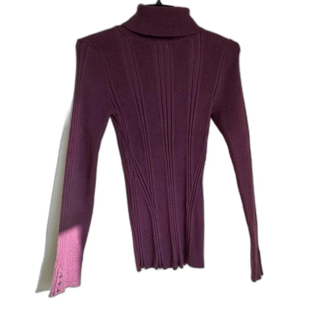 White House Black Market plum/purple turtleneck sweater